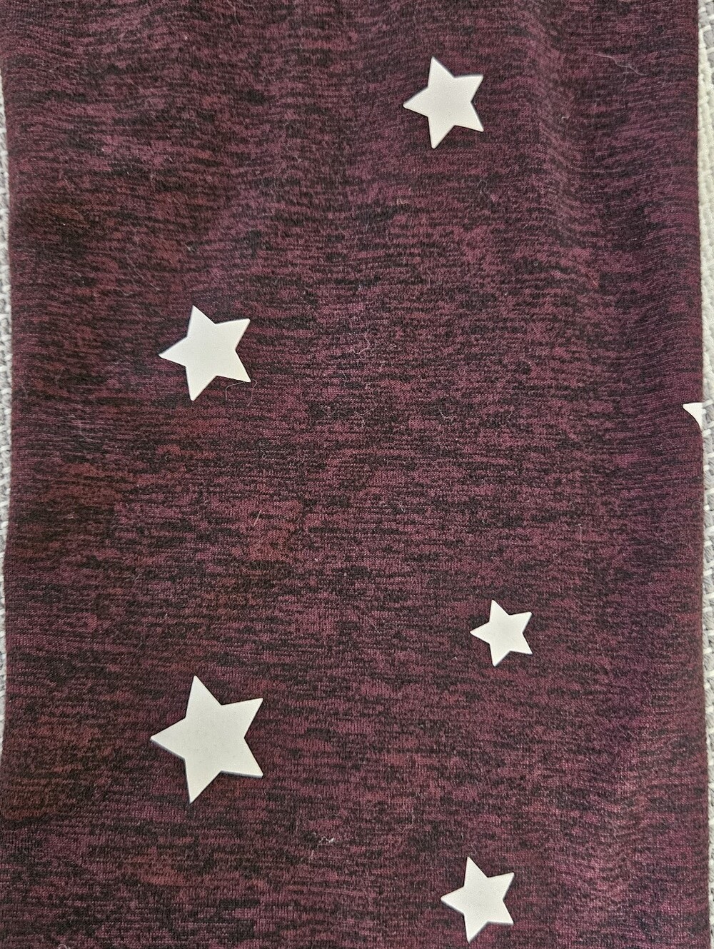 Spirtual Gangster Burgundy Heathered Cropped Leggings - Picture 4 of 7